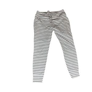 Grace & Lace Gray and White Striped loggers